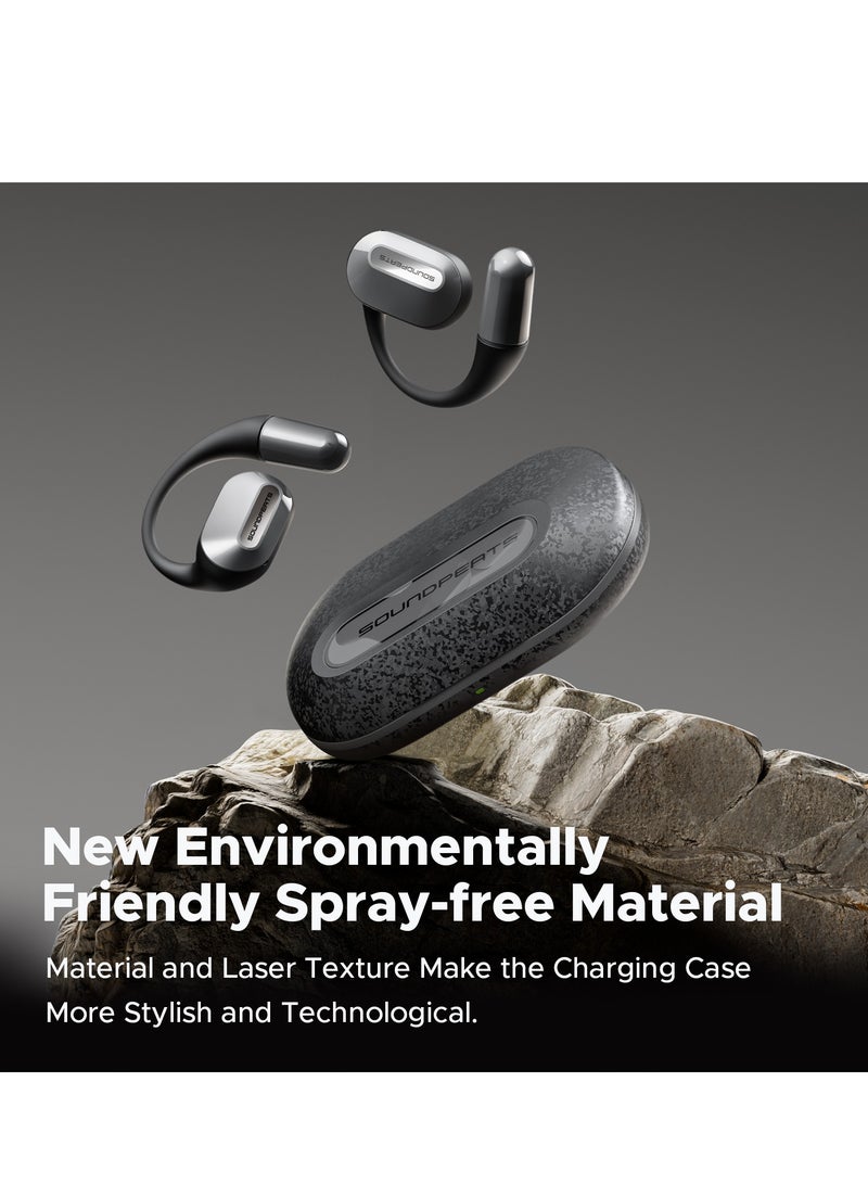 SoundPEATS HearFit Open-Ear Bluetooth 5.3 Earbuds Earphones Hi-Res Sound Multipoint Pairing IPX5 Support App black - Image 2