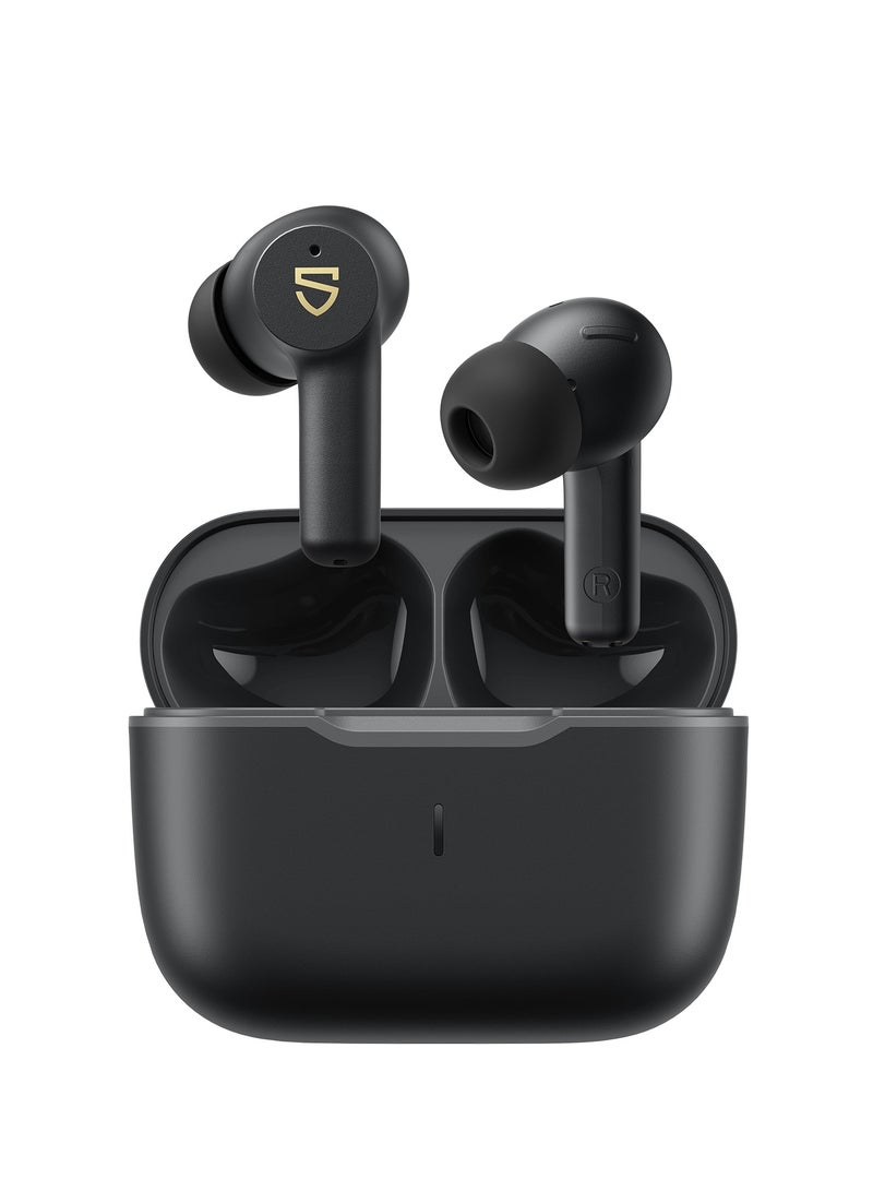 SoundPEATS Life3 Wireless Earbuds, Bluetooth 5.3 with 10mm Driver, Dual MIC Noise Cancelling Headphones, PeatsAudio APP Control&Multipoint Connection Bluetooth Earphones, 20H Playtime, Game Mode black - Image 1