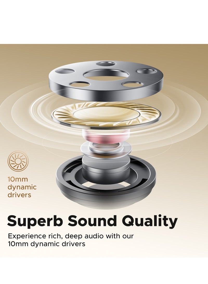 SoundPEATS Life3 Wireless Earbuds, Bluetooth 5.3 with 10mm Driver, Dual MIC Noise Cancelling Headphones, PeatsAudio APP Control&Multipoint Connection Bluetooth Earphones, 20H Playtime, Game Mode black - Image 2