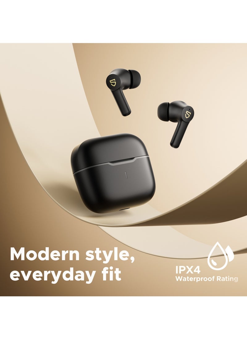 SoundPEATS Life3 Wireless Earbuds, Bluetooth 5.3 with 10mm Driver, Dual MIC Noise Cancelling Headphones, PeatsAudio APP Control&Multipoint Connection Bluetooth Earphones, 20H Playtime, Game Mode black - Image 4