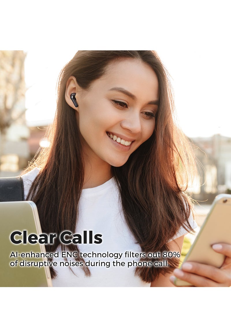 SoundPEATS Life Earbuds Wireless Bluetooth v5.2 ANC ENC Active Noise Canceling In-ear Transparency mode 4 microphones 12mm dynamic driver black - Image 3