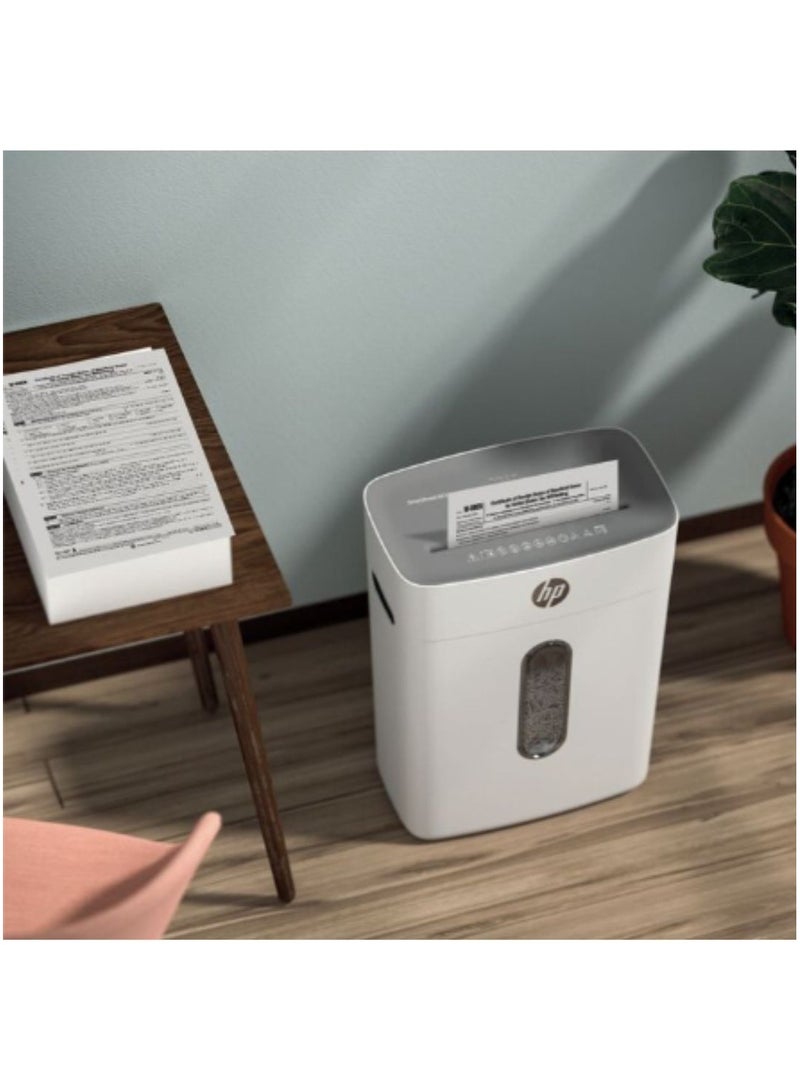 HP OneShred 8CC Shredder Security Level P-4 Cross Cut 8 Sheets 2809 White - Image 5