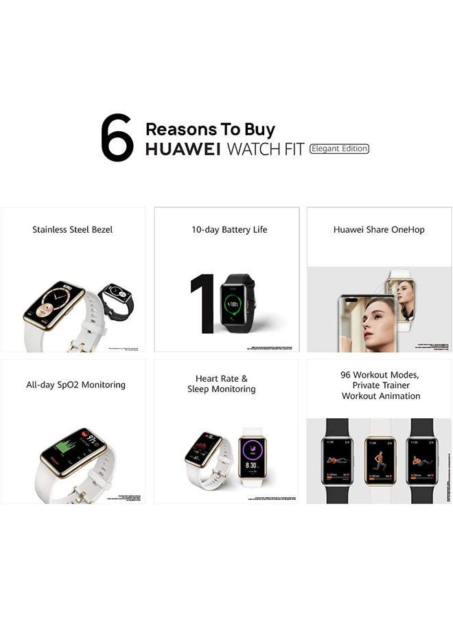هواوي Renewed - Watch Fit Elegant Edition Frosty White - Image 2