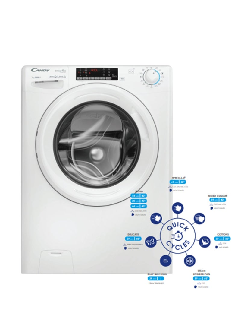 CANDY FRONT LOAD Washing machine SmartPro - WIFI + BT 4 Digit , 1000 Rpm ,Inverter 7 kg CO074TM6 white - Image 3