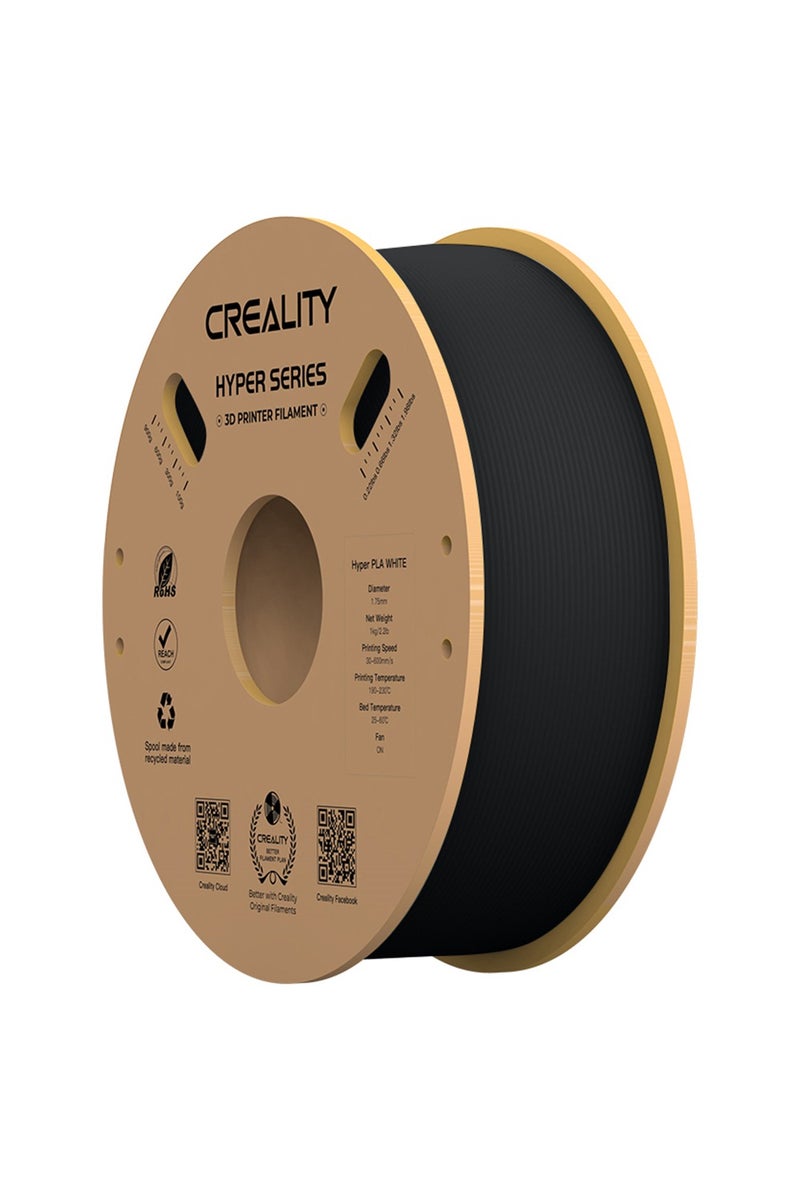 Creality 3D Hyper PLA Filament 1.75mm High Fluidity High Speed 3D Printing Material Stable Extrusion Spool Dimensional 1KG(2.2lb) Accuracy +/-0.03mm Standard 1 Roll black - Image 1