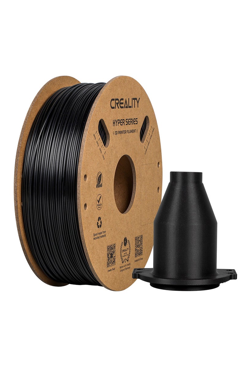 Creality 3D Hyper ABS Filament 1.75mm Black, 3D Printer Filament ABS for High Temperature Resistance, High Impact Resistance, Odorless Non-Toxic 1kg/Spool, Fits for Most 3D Printers black - Image 1