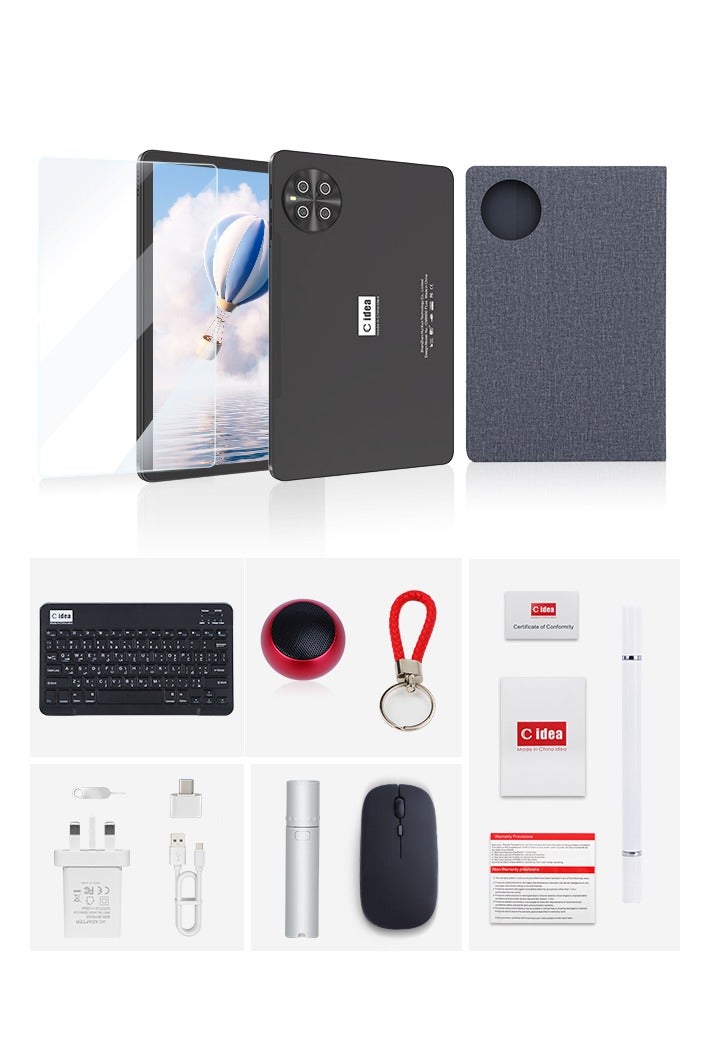 سي آيديا 10.1 Inches Tablet, Newest 5G Android Tablet  RAM 8GB ROM 1TB with Dual SIM,10000mAh Battery With Bluetooth Keyboard, Mouse and Pen CM8800plus-black - Image 1