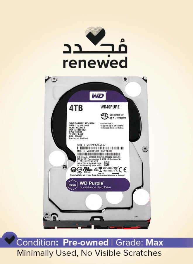 WD Renewed - Surveillance Hard Disk Drive 4 TB - Image 1
