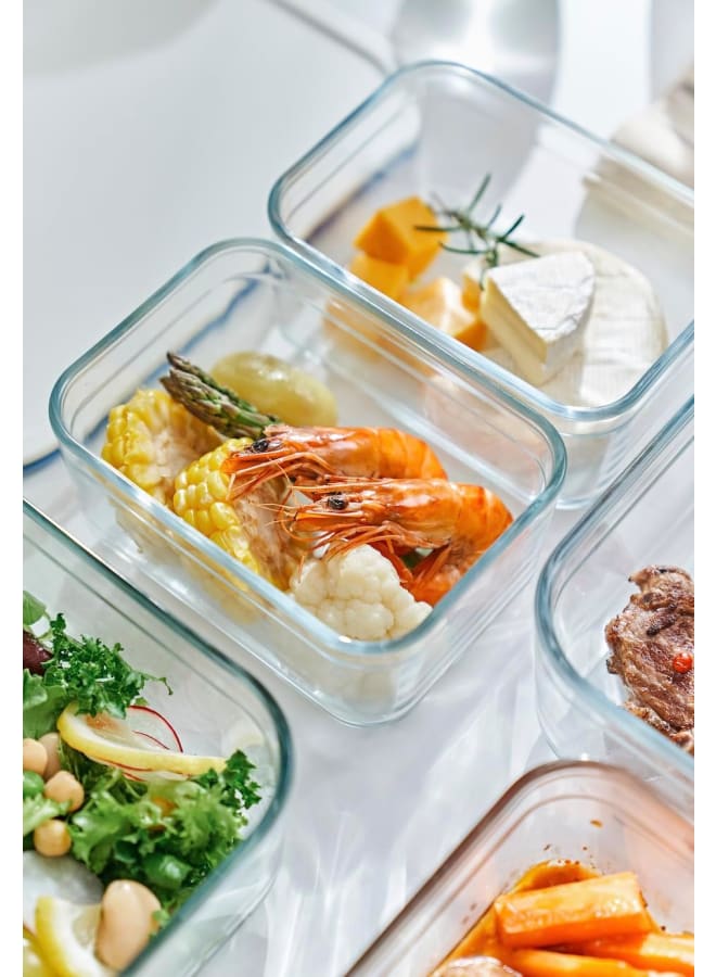 نيو فلام Neoflam Perfect Seal Glass Storage – 1600ml Rectangular multicolour 1600ml - Image 5