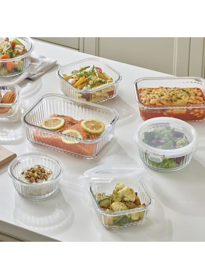 نيو فلام Neoflam Wavelock Glass Food Storage – Rectangular clear 640ml - Image 2