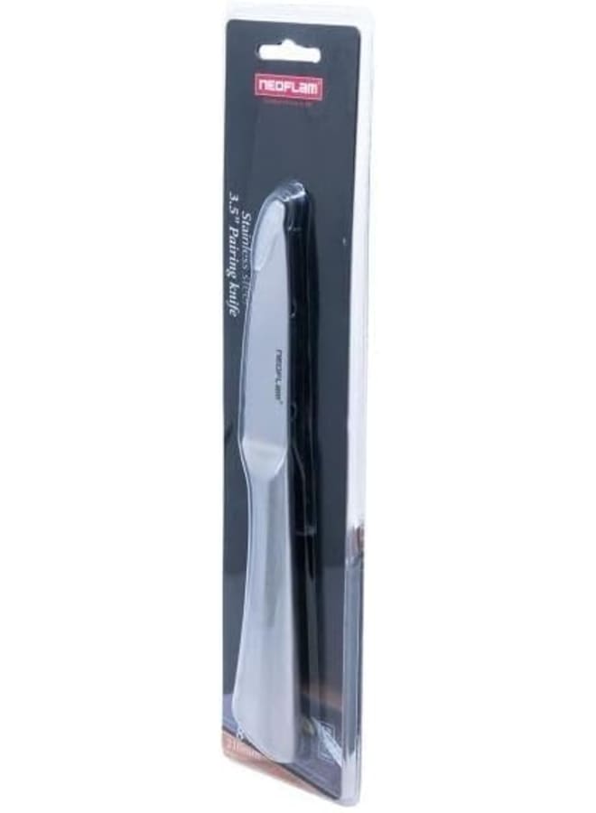 نيو فلام Neoflam Paring Knife – 3.5in" Stainless Steel Handle silver 3.5 inches - Image 2