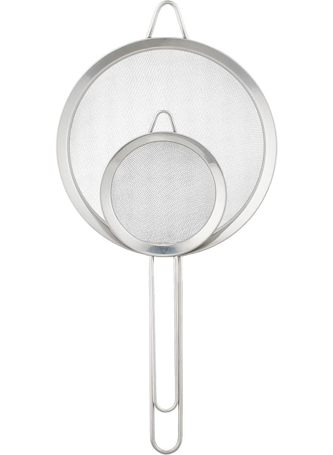 Neoflam 2 Piece Stainless Steel Strainer Set  – silver 10-8cm - Image 2