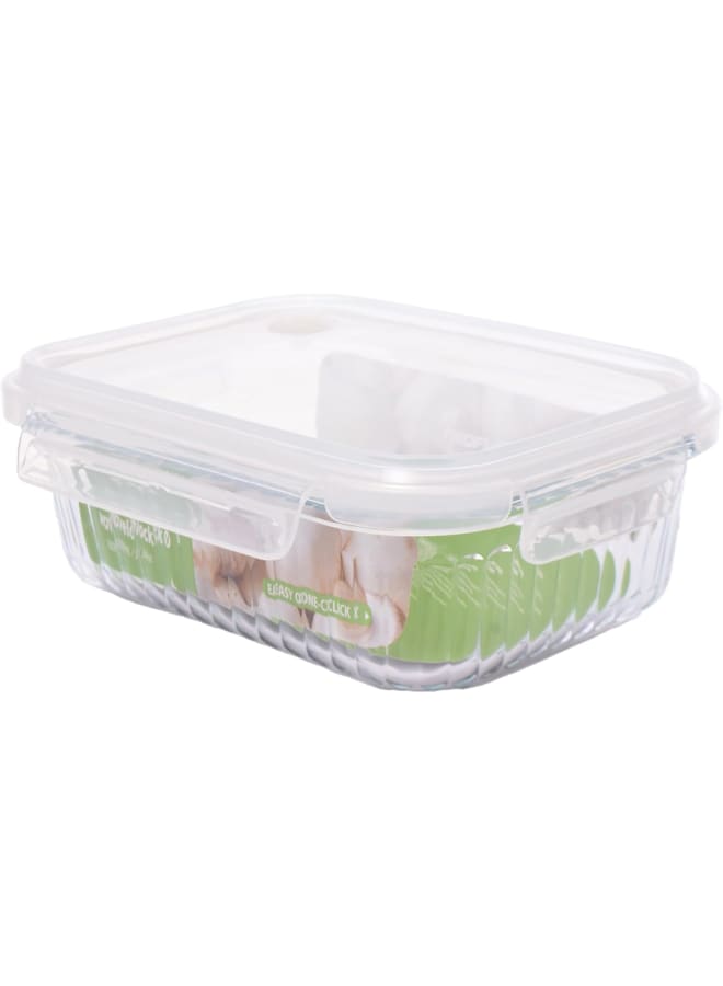 نيو فلام Neoflam Wavelock Glass Food Storage – 1L Rectangular clear 1Liters - Image 3