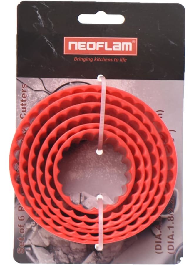 نيو فلام Neoflam Cookie Cutters 6-Piece Set red - Image 3