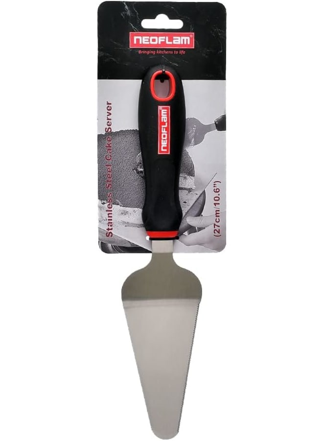 نيو فلام Neoflam Stainless Steel Cake Server with Plastic Handle – MultiColor black - Image 1