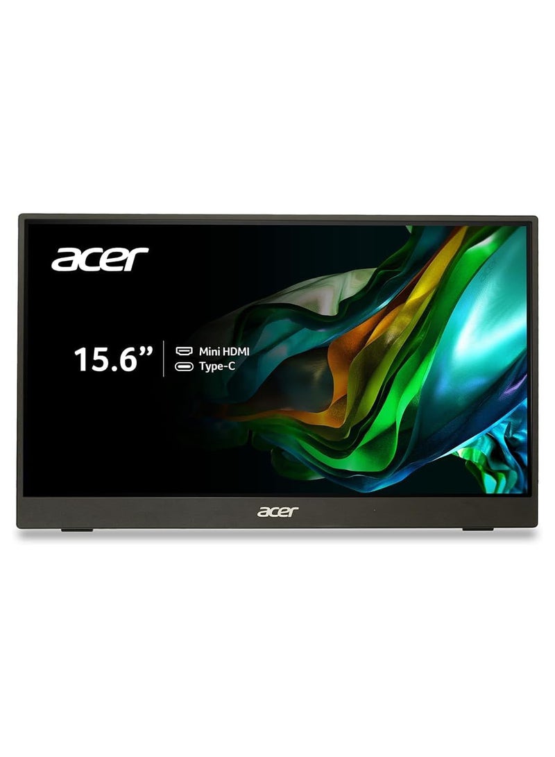 Acer PM161Q Portable IPS 15.6 Inch Full HD (1920 x 1080) Monitor I USB Type-C for Video/Power I Micro USB for Supplemental Power I 15 Degree to 35 Degree Tilt I Black black - Image 1