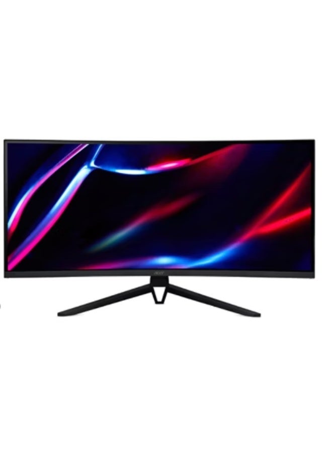 أيسر 34 inch UWQHD 3440 x 1440 VA Panel | 300 Nits | HDR 10 | 1000R Curved Backlight LED Monitor | 1 MS, 180Hz Refresh | Delta E<2 | RGB Lighting | 2 x HDMI 1 x Display Port | Eye Care Features ED343CUR  Black Black - Image 1