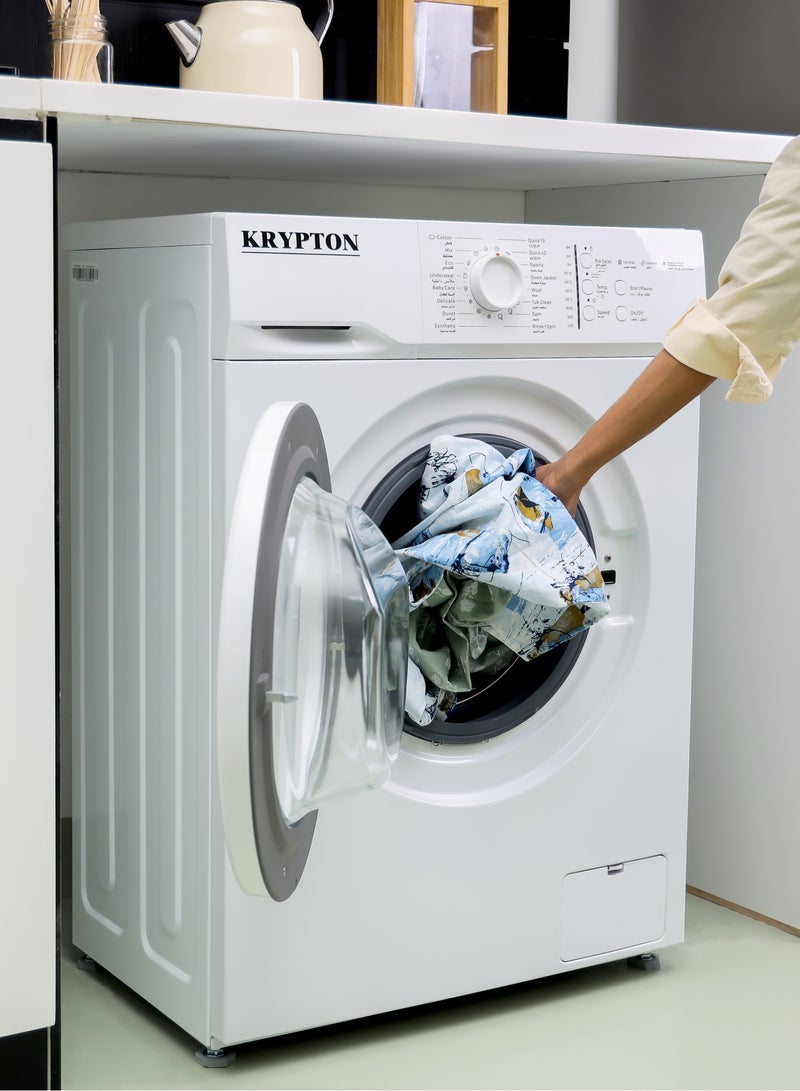 KRYPTON 6 KG Fully Automatic Washing Machine| Automatic Front Load Washing Machine, Equipped With LED Display, Baby Care 90° Hot Wash, Delicate Wash Quick 15 Washing Programs, 1 Year Warranty,6 kg 1750 W -KNFWM6342 White KNFWM6243 White - Image 3