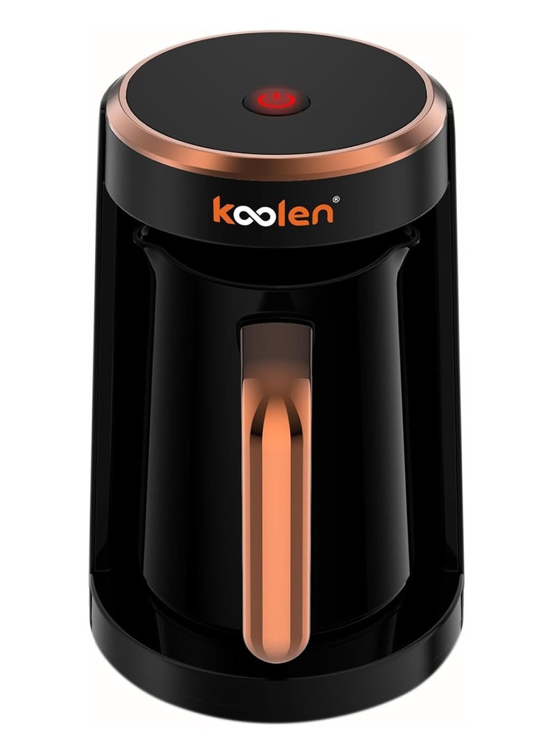 KOOLEN Turkish Coffee Maker – 4 Cups, One-Button Operation, Temperature Control, Practical Plastic Design 500 ml 480 W 800100016 Black /Gold - Image 2