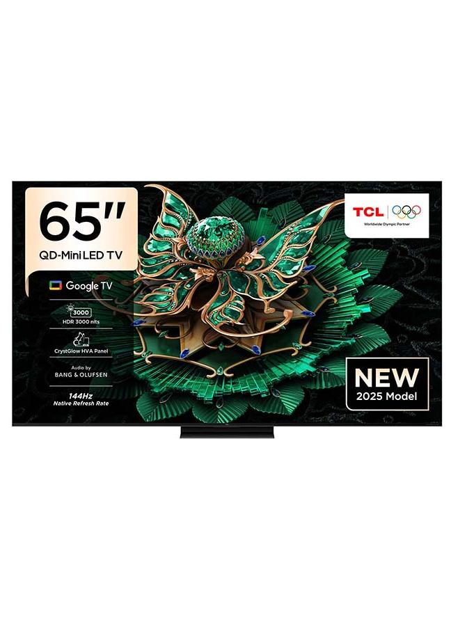 TCL 65-Inch Smart TV QD-Mini LED Gaming Google TV, 144Hz Native Refresh Rate, Precise Dimming Series CrystGlow HVA Panel, HDR 2600 nits, Ultra Slim Design (2025 Model) 65C7K Black - Image 1