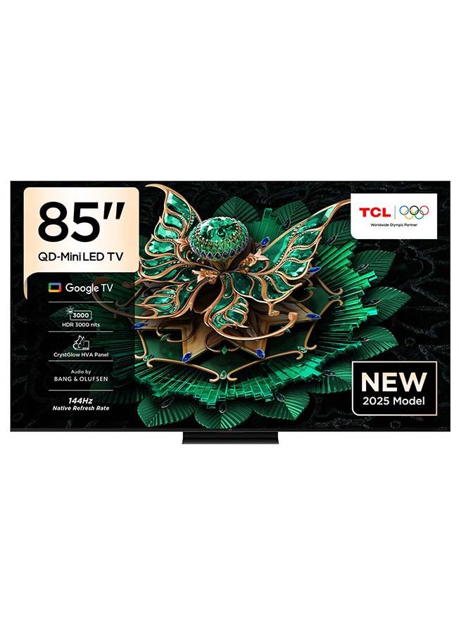 TCL 85-Inch Smart TV QD-Mini LED Gaming Google TV, 144Hz Native Refresh Rate, Precise Dimming Series  CrystGlow HVA Panel, HDR 3000 nits, Ultra Slim Design (2025 Model) 85C7K Black - Image 1