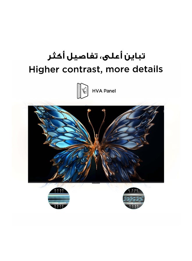 تي سي إل Television 75 Inch Smart TV 4K QLED Colorful Quantum Crystal HDR 10+ Gaming Google TV, ONKYO 2.1 Hi-Fi, Dolby Atmos, DTS Virtual X, Voice Control, Game Master, (2025 Model) 75P7K Black - Image 5