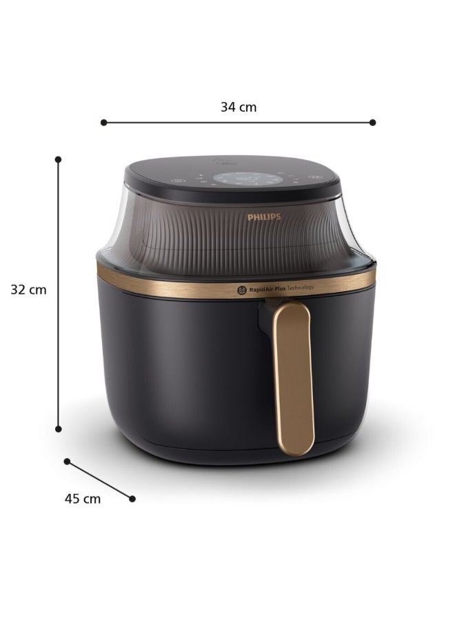 Philips 3000 Series Airfryer 7.2L,16 Cooking Functions, Cooking Window,Touchscreen,Homeid App,Fast, Even Cooking With Rapidair Plus Technology,Fat Extraction Basket 7.2 L 2000 W NA342/09 Black - Image 4