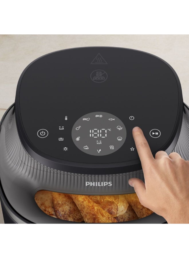Philips 3000 Series Airfryer 7.2L,16 Cooking Functions, Cooking Window,Touchscreen,Homeid App,Fast, Even Cooking With Rapidair Plus Technology,Fat Extraction Basket 7.2 L 2000 W NA342/09 Black - Image 5