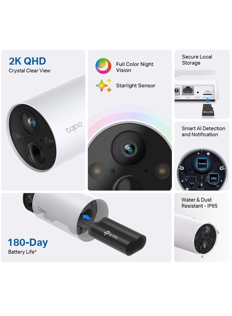 TP-LINK Tapo C420 2K QHD Smart Wire-Free, Indoor/Outdoor Security Camera - Image 2