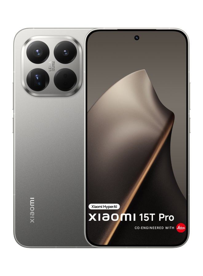 Xiaomi 15T Pro Dual SIM+eSIM Gray 12GB RAM 512GB 5G - Global Versionwith FREE Gifts (Redmi Watch 4 +  Virtual VIP Service Card) - Image 2