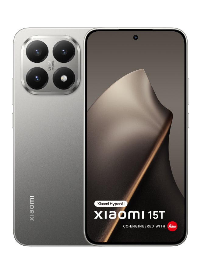 Xiaomi 15T Dual SIM+eSIM Gray 12GB RAM 512GB 5G - Global Version with FREE Gifts (Redmi Buds 5 + Virtual VIP Service Card) - Image 2