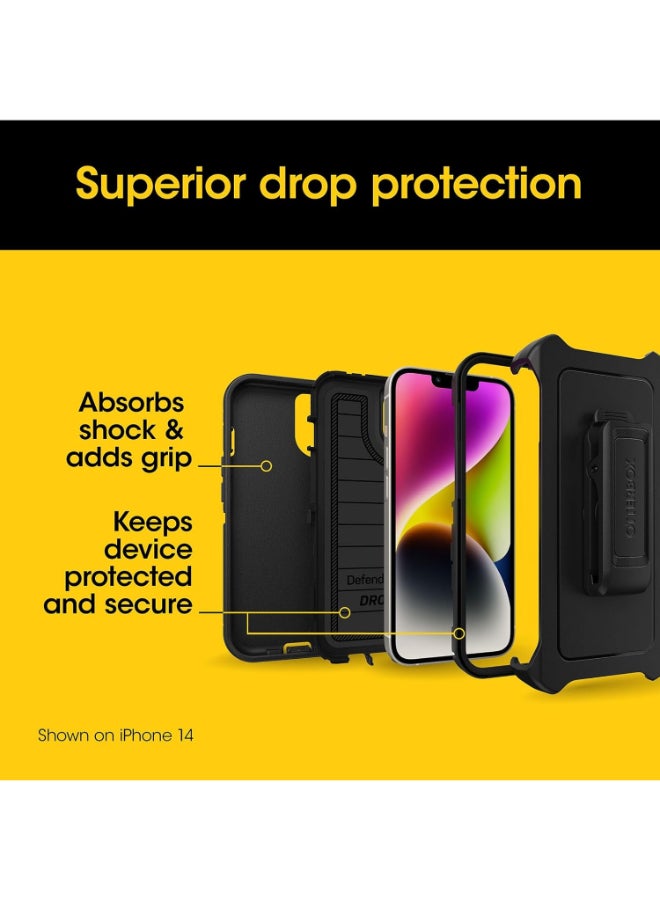 Otterbox iPhone 15, iPhone 14, and iPhone 13 Defender Series Pro Case - Mountain Majesty, screenless, Rugged & Durable, with Port Protection, Includes Holster Clip Kickstand Purple - Image 4