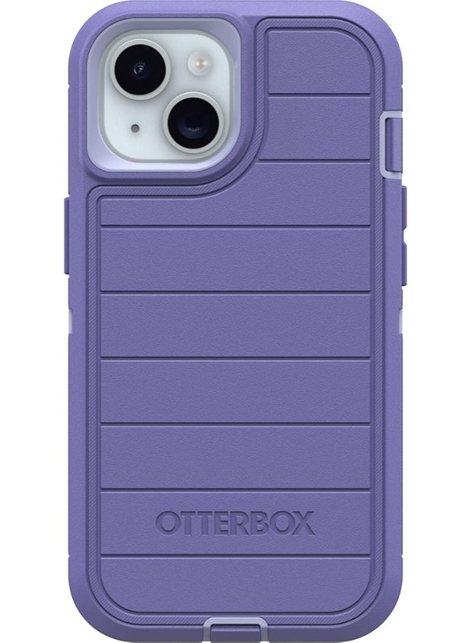 Otterbox iPhone 15, iPhone 14, and iPhone 13 Defender Series Pro Case - Mountain Majesty, screenless, Rugged & Durable, with Port Protection, Includes Holster Clip Kickstand Purple - Image 3