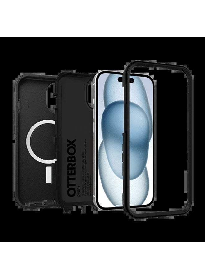 Otterbox Defender Pro Series Case with MagSafe for iPhone 15/14/13 Black - Image 3