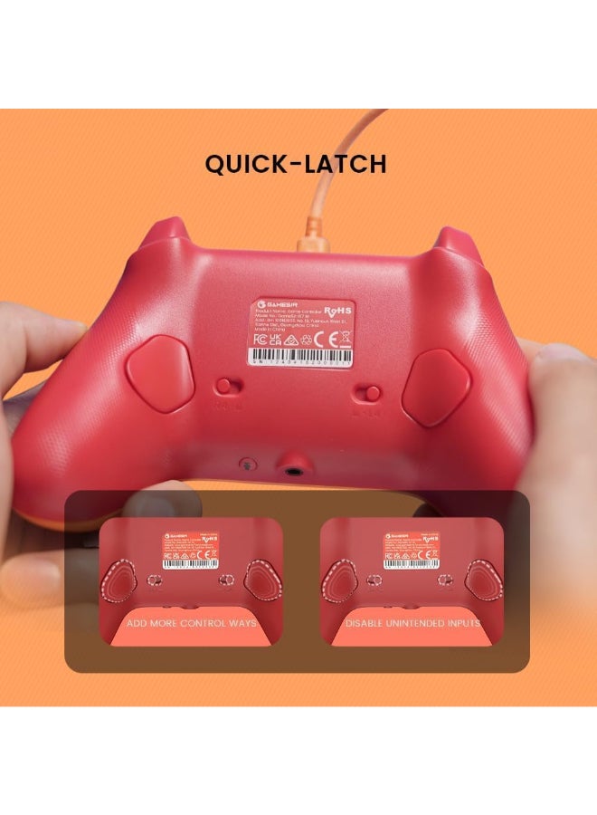 جيم سير وحدة تحكم سلكية G7 SE لجهاز Xbox Series X|S و Xbox One و Windows 10/11، جهاز تحكم ألعاب سهل الاستخدام مع عصي تحكم بتأثير هول/زناد هول، مقبس صوت 3.5 مم - Image 5