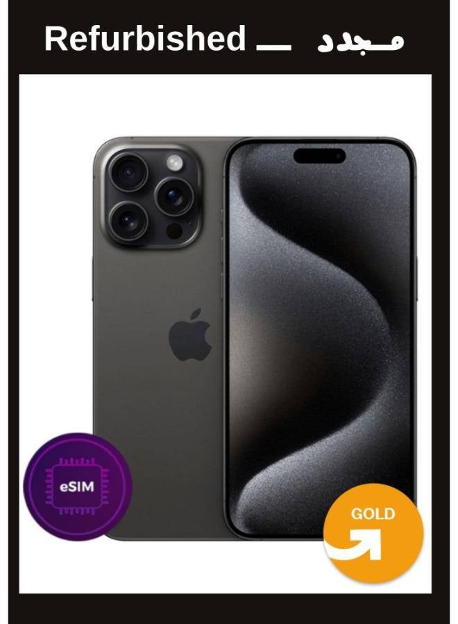 Apple IPhone 15 Pro Max 256GB 6R ESIM Black Titanium , Local Warranty | Gold Grade | UPGRADE Refurbished