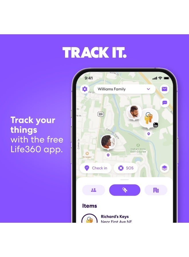 تايل متعقب بلوتوث ميت، باحث عن المفاتيح ومحدد العناصر للمفاتيح، الحقائب والمزيد. باحث عن الهاتف. متوافق مع كل من iOS و Android. 1-عبوة - Image 5