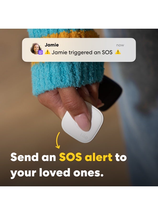 تايل متعقب بلوتوث ميت، باحث عن المفاتيح ومحدد العناصر للمفاتيح، الحقائب والمزيد. باحث عن الهاتف. متوافق مع كل من iOS و Android. عبوة 2. - Image 5