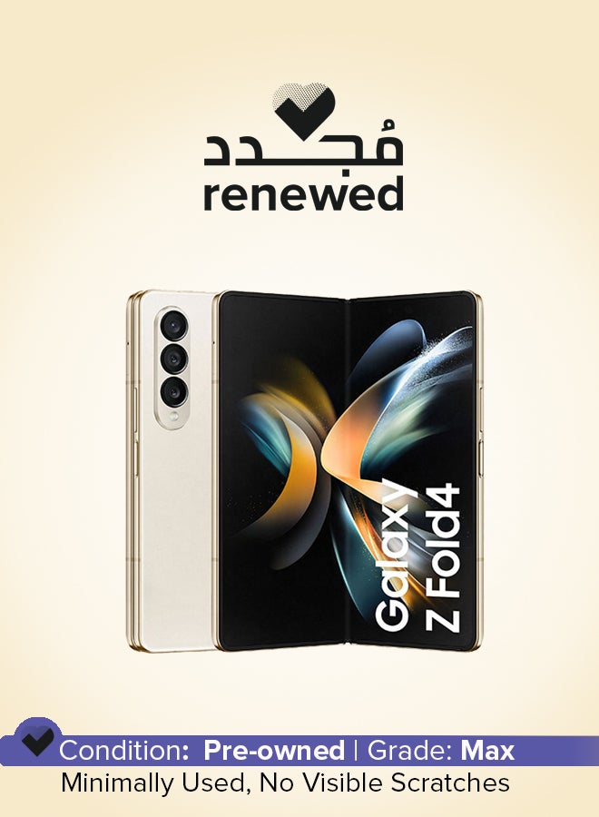 Samsung Renewed - Galaxy Z Fold 4 5G Dual SIM Gold 12GB RAM 256GB - International Version - Image 1