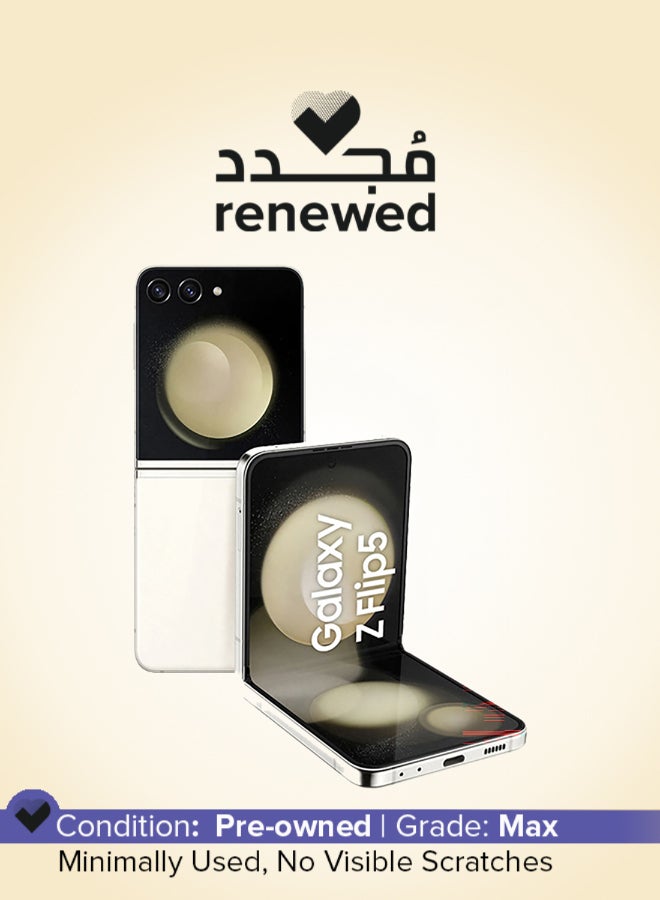 Samsung Renewed - Galaxy Z Flip 5 Dual SIM Cream 8GB RAM 256GB 5G - International Version - Image 1