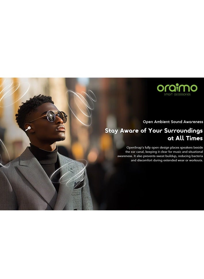 Oraimo Oraimo Earbuds OpenSnap Wireless Open Ear - Light Gold Light Gold - Image 5