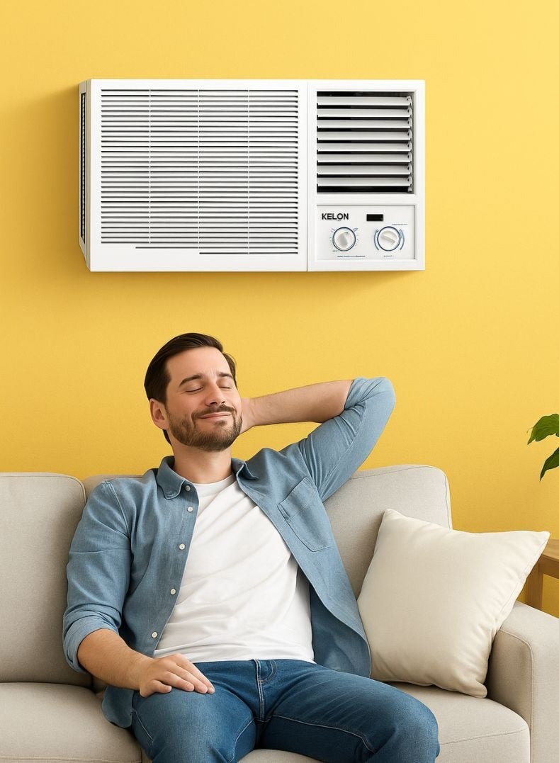 كيلون مكيف هواء نافذة 2.0 طن (24000 BTU) – ضاغط دوار، تبريد عالي في درجات حرارة تصل إلى 52°C، تشغيل تبريد فقط، كفاءة في استهلاك الطاقة، أداء منخفض الضوضاء، بناء متين لجميع الأحوال الجوية – - Image 2