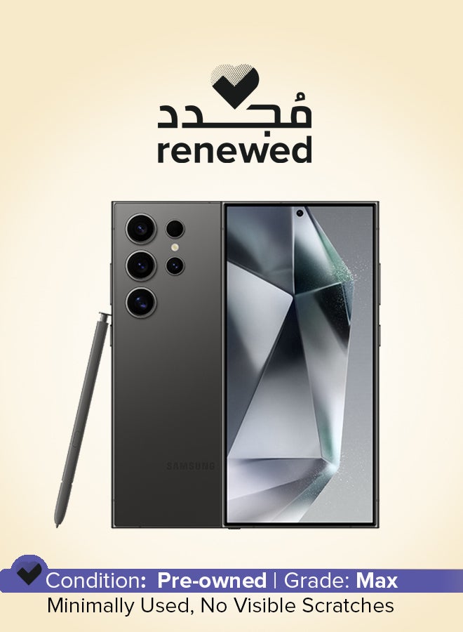 سامسونج Renewed - Galaxy S24 Ultra Dual SIM Titanium Black 12GB RAM 512GB 5G - International Version - Image 1