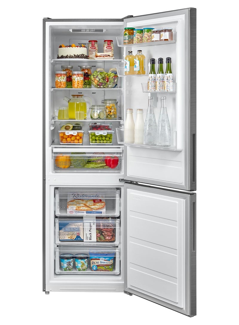 مديا ثلاجة ميديا MDRB489FGN46 BMF 2D، تدفق هواء متعدد، سعة كبيرة، إضاءة LED داخلية، شاشة خارجية، رفوف أبواب قابلة للتعديل، خالية تمامًا من الصقيع 330 لتر من الفولاذ الثابت - Image 1