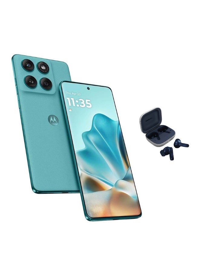Motorola Edge 60 Fusion 5G Dual SIM Pantone Amazonite 12GB RAM 256GB With Free Gift Moto Buds ( Color of the Gift May Vary ) - Image 1