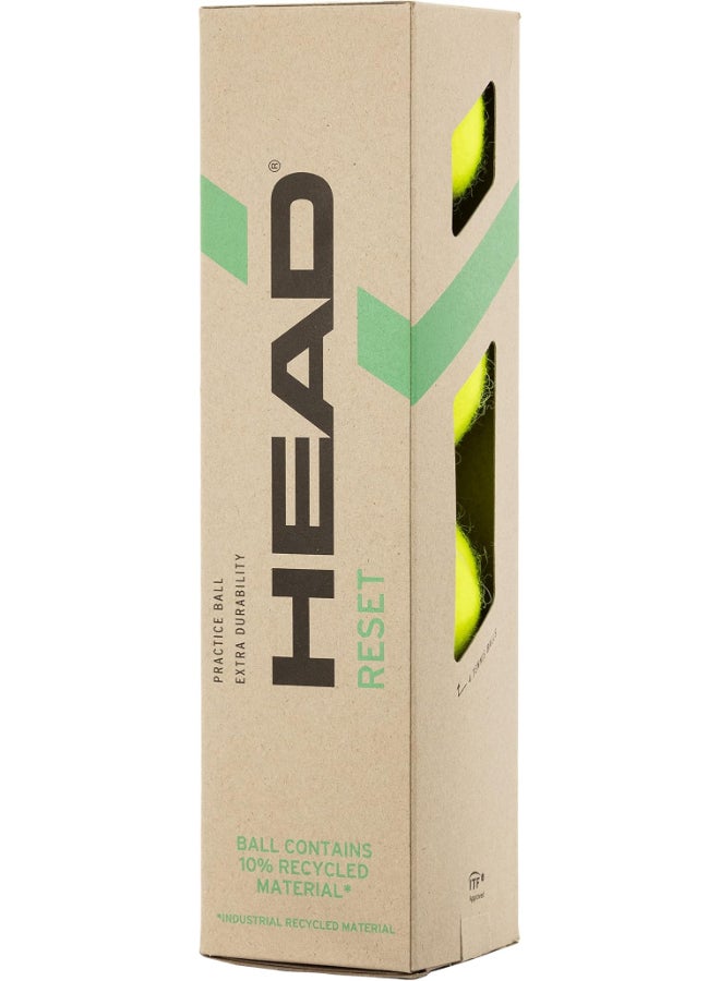 HEAD Reset Tennis Balls (4-Pack) – Non-Pressurized, Extra Durable for Training & Practice – Professional Tennis Racquet – High Performance | Lightweight | Power & Control - Image 1