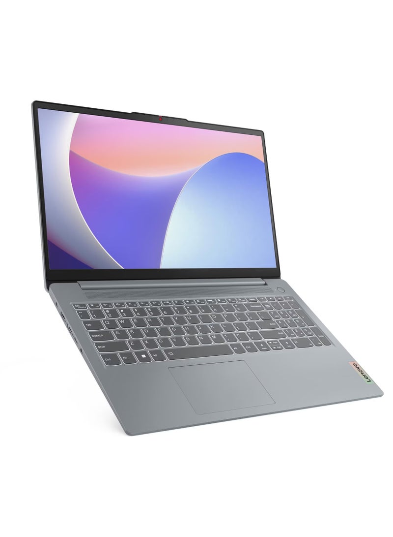 لينوفو (Upgraded Version) IdeaPad Slim 3 15IRU8 Laptop With 15.6-Inch FHD Display, Core i3-1315U Processor/8GB RAM/256GB SSD/Intel UHD Graphics/DOS(Without Windows) Arabic Arctic grey Arabic Arctic grey - Image 3
