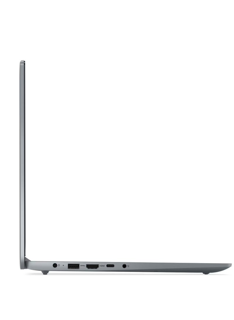لينوفو (Upgraded Version) IdeaPad Slim 3 15IRU8 Laptop With 15.6-Inch FHD Display, Core i3-1315U Processor/8GB RAM/256GB SSD/Intel UHD Graphics/DOS(Without Windows) Arabic Arctic grey Arabic Arctic grey - Image 5