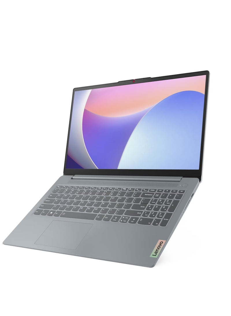 لينوفو (Upgraded Version) IdeaPad Slim 3 15IRU8 Laptop With 15.6-Inch FHD Display, Core i3-1315U Processor/8GB RAM/256GB SSD/Intel UHD Graphics/DOS(Without Windows) Arabic Arctic grey Arabic Arctic grey - Image 2