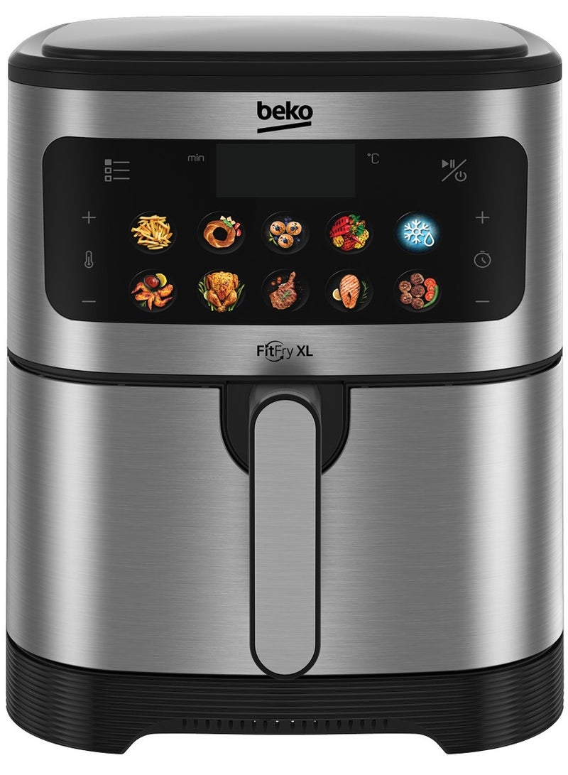 Beko Air Fryer, 6.8L Capacity, 10 Automatic Cooking Programs, Non-stick Coating, Indoor Kitchen Use 6.8 L 1875 W FRL5464X silver - Image 1